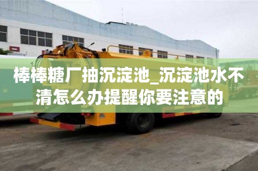 棒棒糖廠抽沉淀池_沉淀池水不清怎么辦提醒你要注意的