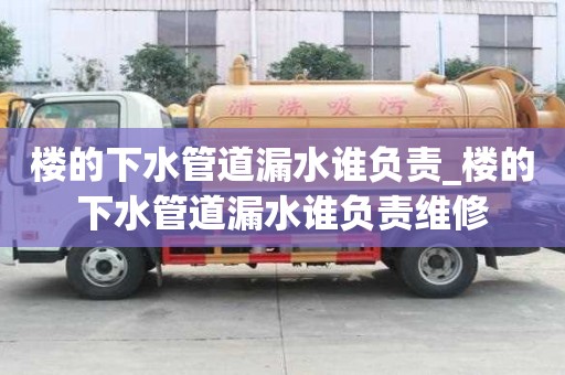 樓的下水管道漏水誰負責_樓的下水管道漏水誰負責維修