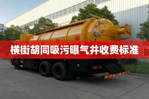 橫街胡同吸污曝氣井收費標準