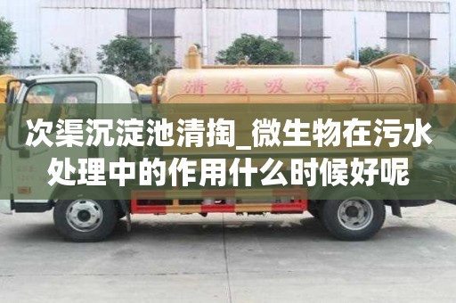 次渠沉淀池清掏_微生物在污水處理中的作用什么時候好呢