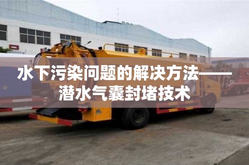 水下污染問(wèn)題的解決方法——潛水氣囊封堵技術(shù)