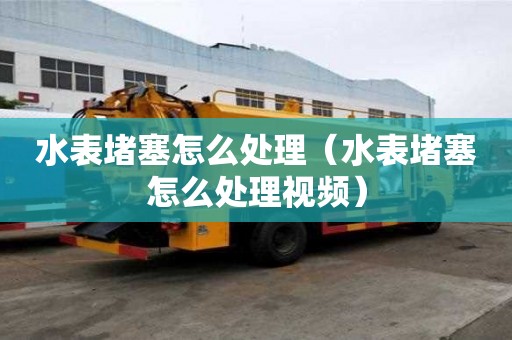 水表堵塞怎么處理（水表堵塞怎么處理視頻）