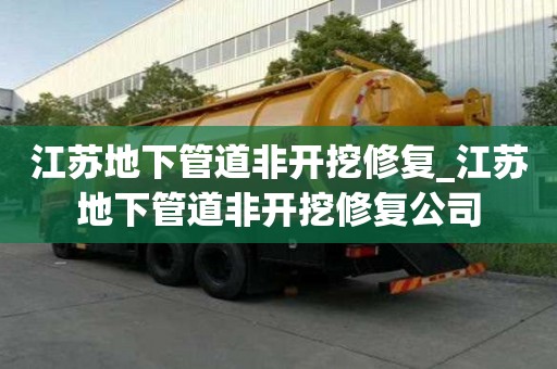 江蘇地下管道非開挖修復_江蘇地下管道非開挖修復公司