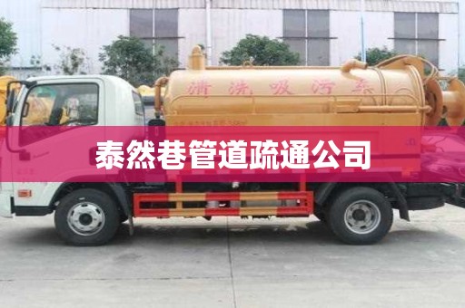 泰然巷管道疏通公司