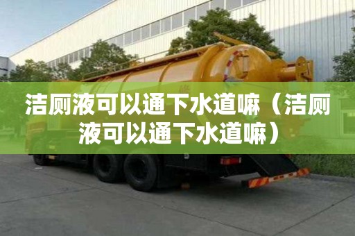 潔廁液可以通下水道嘛（潔廁液可以通下水道嘛）