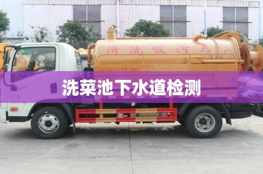 洗菜池下水道檢測
