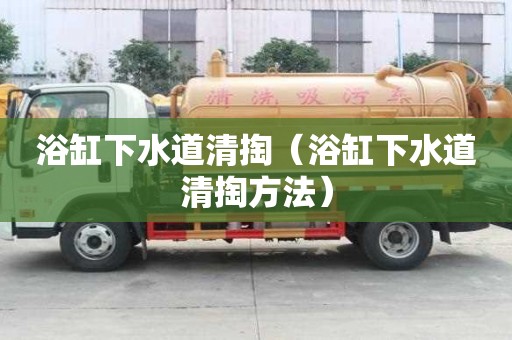 浴缸下水道清掏（浴缸下水道清掏方法）
