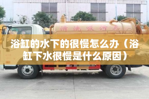 浴缸的水下的很慢怎么辦（浴缸下水很慢是什么原因）
