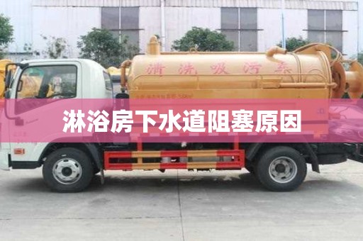 淋浴房下水道阻塞原因