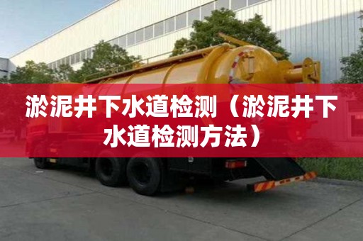 淤泥井下水道檢測（淤泥井下水道檢測方法）
