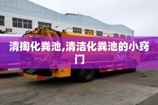 清掏化糞池,清潔化糞池的小竅門