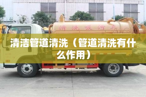 清潔管道清洗（管道清洗有什么作用）