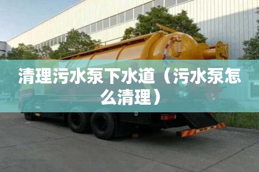 清理污水泵下水道（污水泵怎么清理）