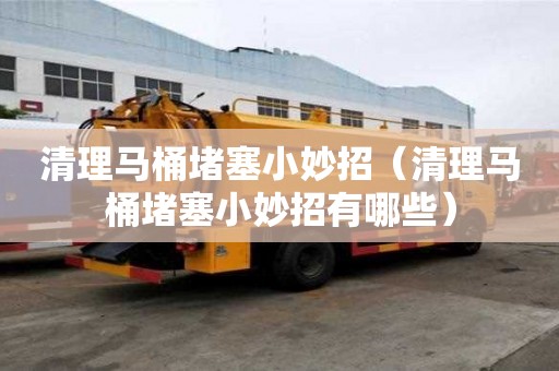 清理馬桶堵塞小妙招（清理馬桶堵塞小妙招有哪些）