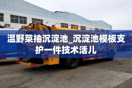 溫野菜抽沉淀池_沉淀池模板支護一件技術活兒