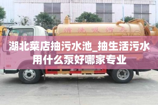湖北菜店抽污水池_抽生活污水用什么泵好哪家專業