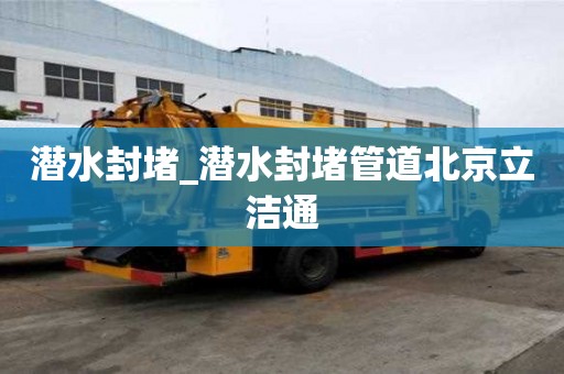 潛水封堵_潛水封堵管道北京立潔通