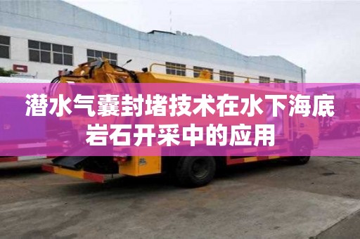 潛水氣囊封堵技術在水下海底巖石開采中的應用