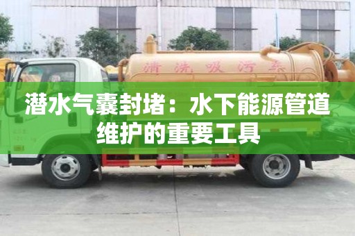 潛水氣囊封堵：水下能源管道維護的重要工具