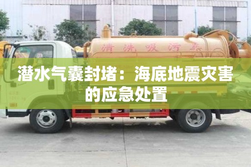 潛水氣囊封堵：海底地震災害的應急處置