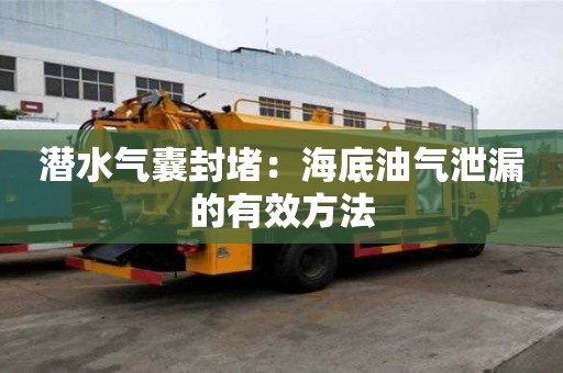 潛水氣囊封堵：海底油氣泄漏的有效方法