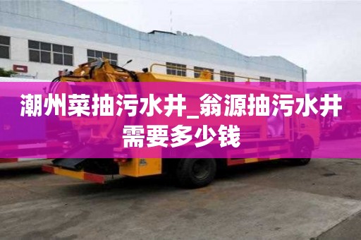 潮州菜抽污水井_翁源抽污水井需要多少錢