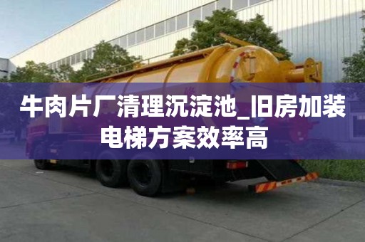 牛肉片廠清理沉淀池_舊房加裝電梯方案效率高