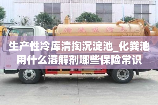 生產性冷庫清掏沉淀池_化糞池用什么溶解劑哪些保險常識