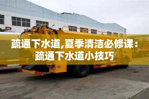 疏通下水道,夏季清潔必修課：疏通下水道小技巧