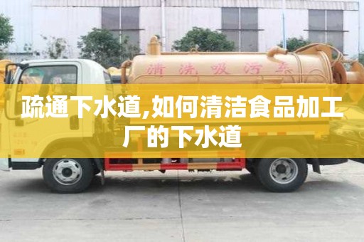 疏通下水道,如何清潔食品加工廠的下水道