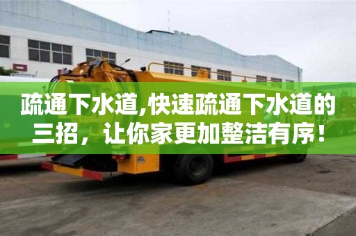 疏通下水道,快速疏通下水道的三招，讓你家更加整潔有序！