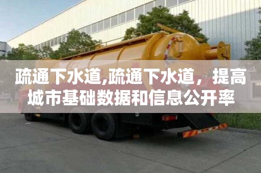 疏通下水道,疏通下水道，提高城市基礎數據和信息公開率