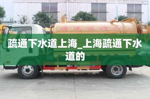 疏通下水道上海_上海疏通下水道的