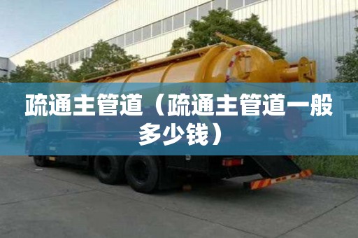 疏通主管道（疏通主管道一般多少錢）