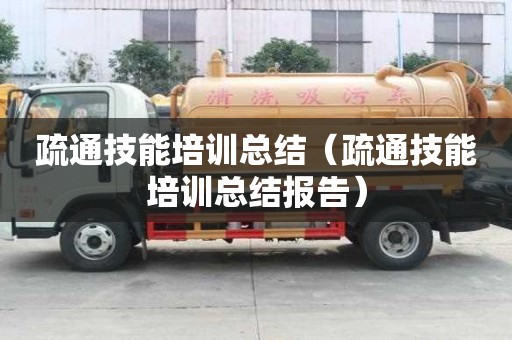 疏通技能培訓(xùn)總結(jié)（疏通技能培訓(xùn)總結(jié)報(bào)告）