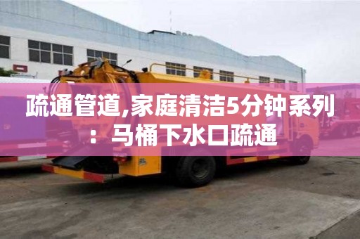 疏通管道,家庭清潔5分鐘系列：馬桶下水口疏通