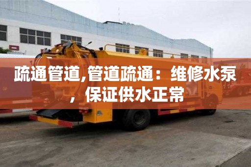 疏通管道,管道疏通：維修水泵，保證供水正常