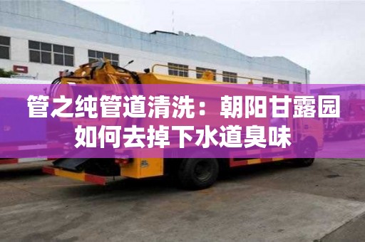 管之純管道清洗：朝陽(yáng)甘露園如何去掉下水道臭味
