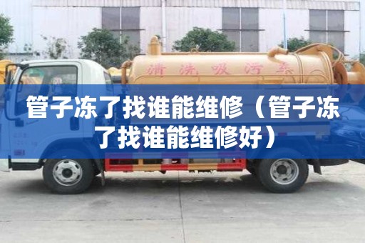 管子凍了找誰能維修（管子凍了找誰能維修好）
