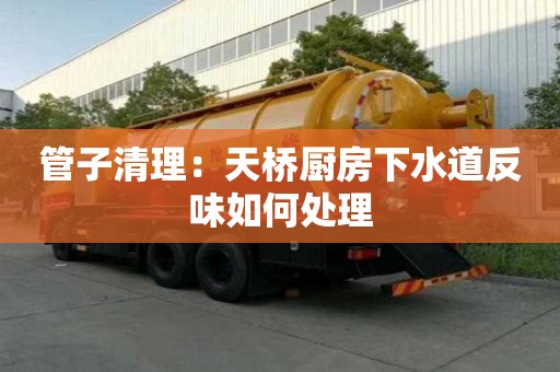 管子清理：天橋廚房下水道反味如何處理