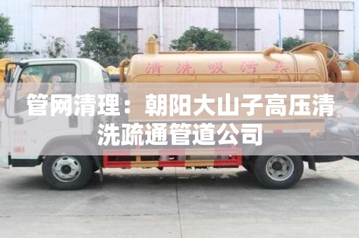 管網(wǎng)清理：朝陽大山子高壓清洗疏通管道公司