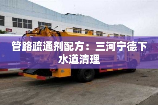 管路疏通劑配方：三河寧德下水道清理
