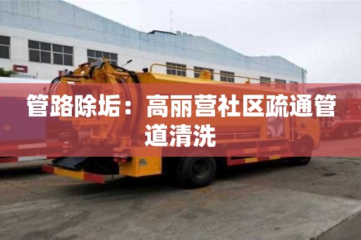 管路除垢：高麗營社區(qū)疏通管道清洗
