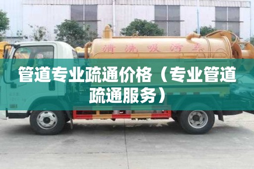 管道專業疏通價格（專業管道疏通服務）