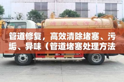 管道修復(fù)，高效清除堵塞、污垢、異味（管道堵塞處理方法）