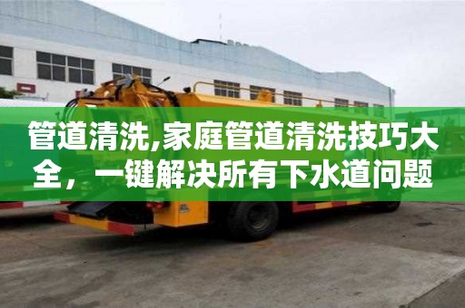 管道清洗,家庭管道清洗技巧大全，一鍵解決所有下水道問題