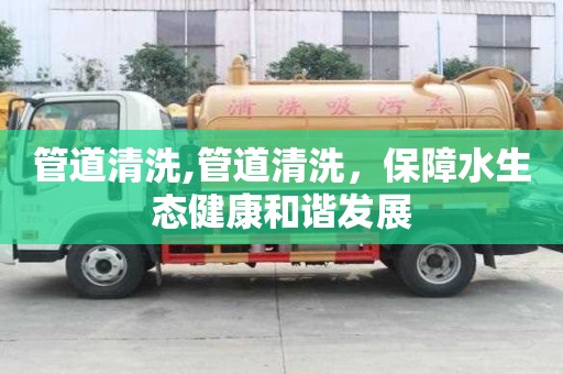 管道清洗,管道清洗，保障水生態健康和諧發展