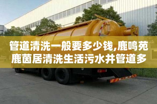 管道清洗一般要多少錢,鹿鳴苑鹿茵居清洗生活污水井管道多少錢