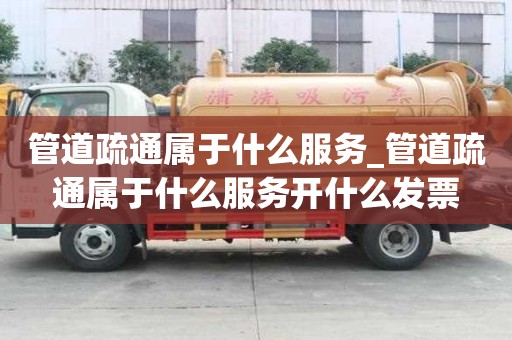 管道疏通屬于什么服務_管道疏通屬于什么服務開什么發票