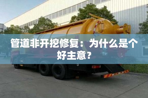 管道非開挖修復：為什么是個好主意？